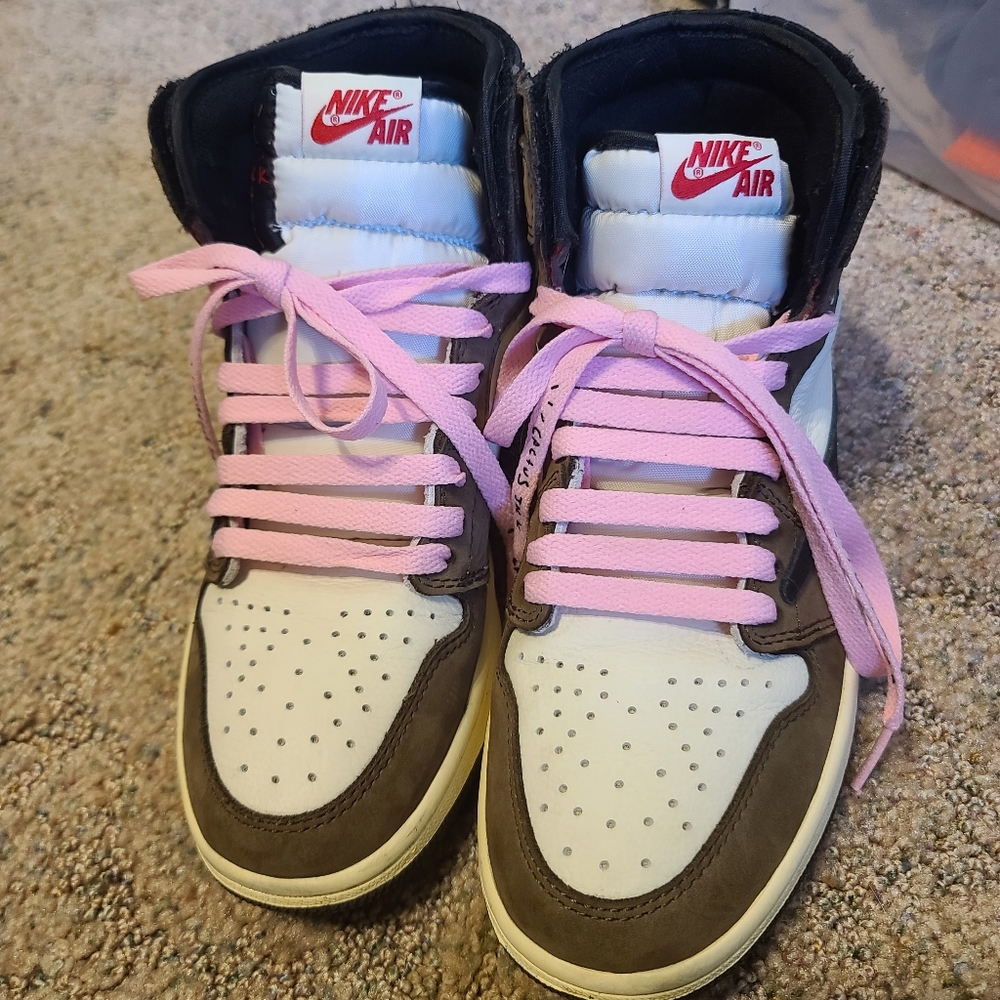 Nike Cactus Jack shoes with pink laces